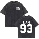 Vintage Liam Print Black Washed T-Shirt